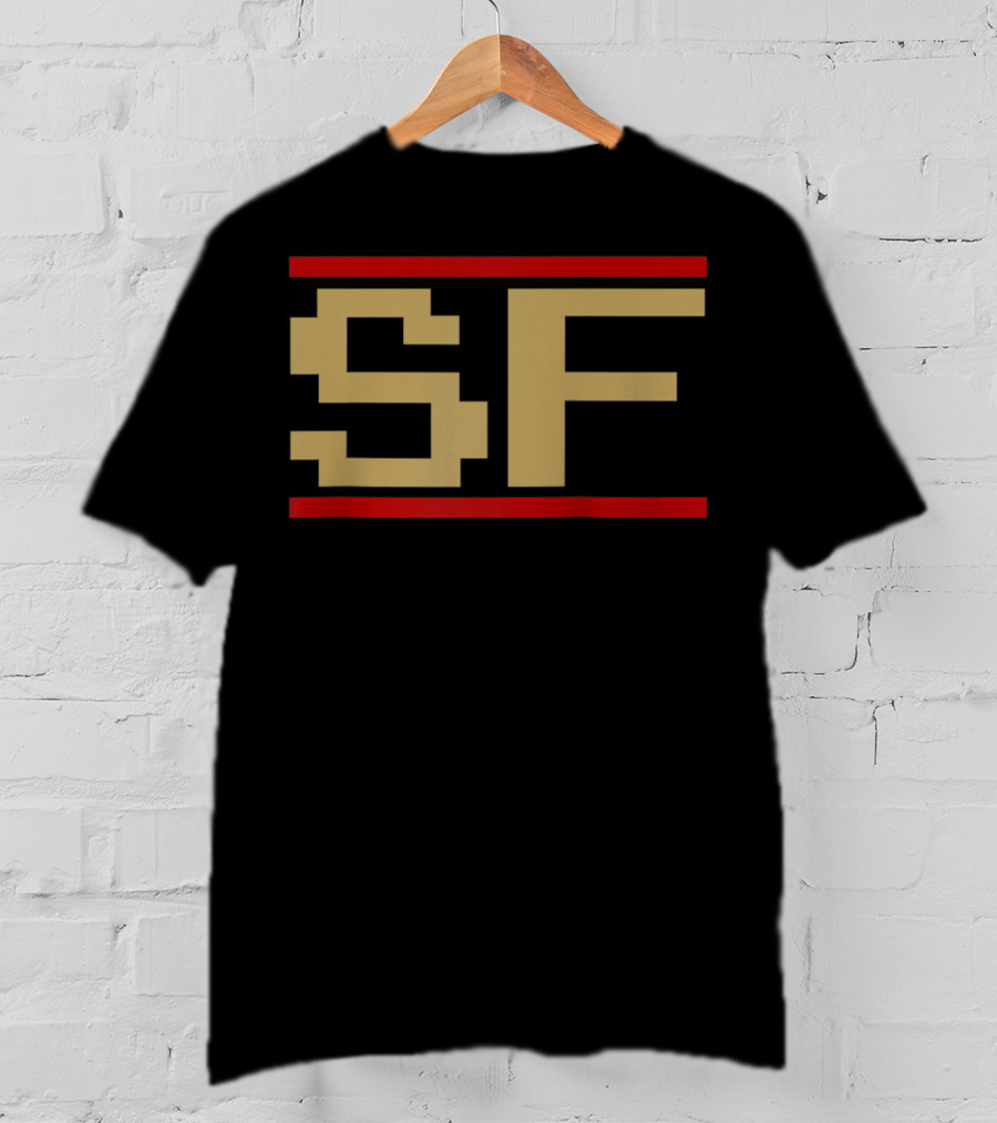 San Francisco SF Classic Football Video Game Font MK T-Shirt