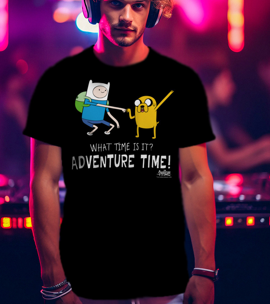 Adventure Time Finn And Jake What Time Is It Fist Bump T-Shirt