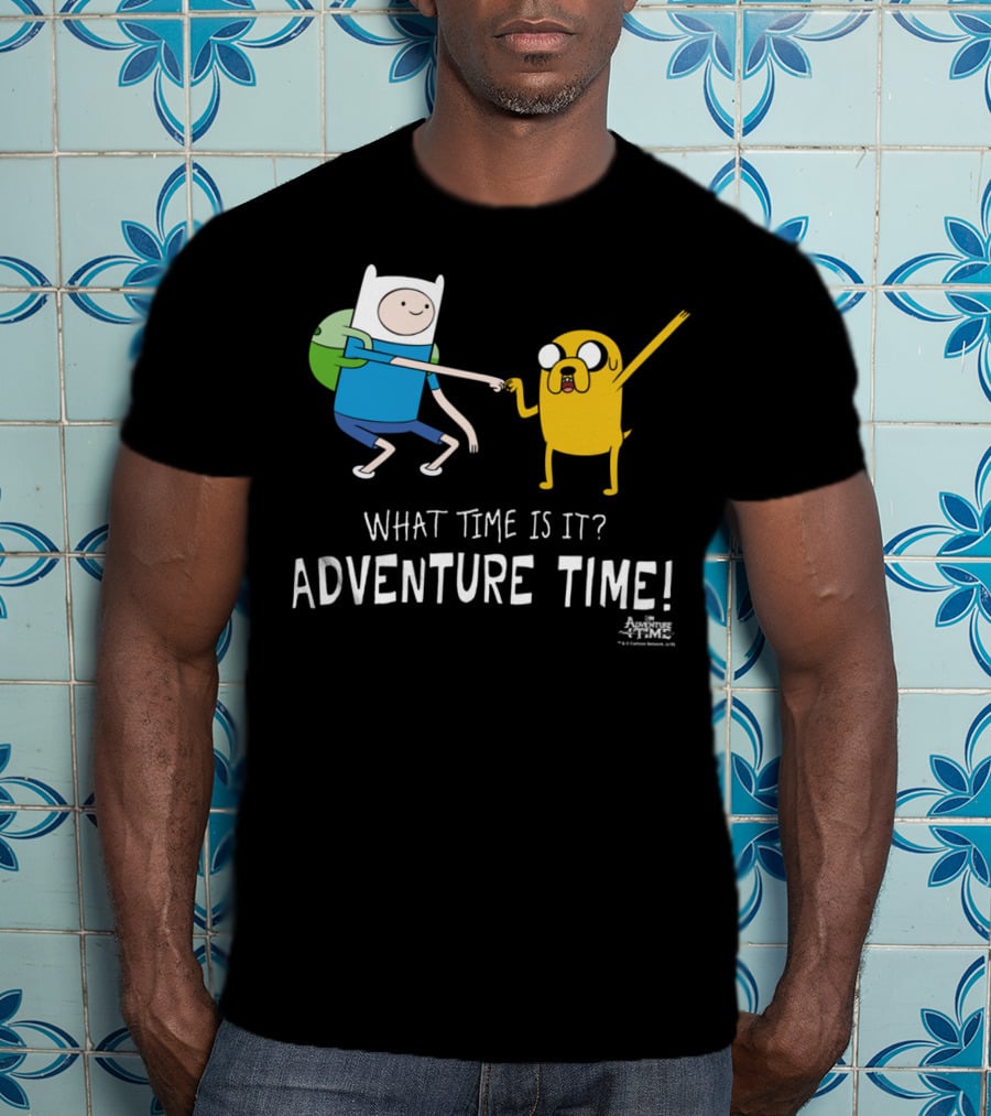 Adventure Time Finn And Jake What Time Is It Fist Bump T-Shirt