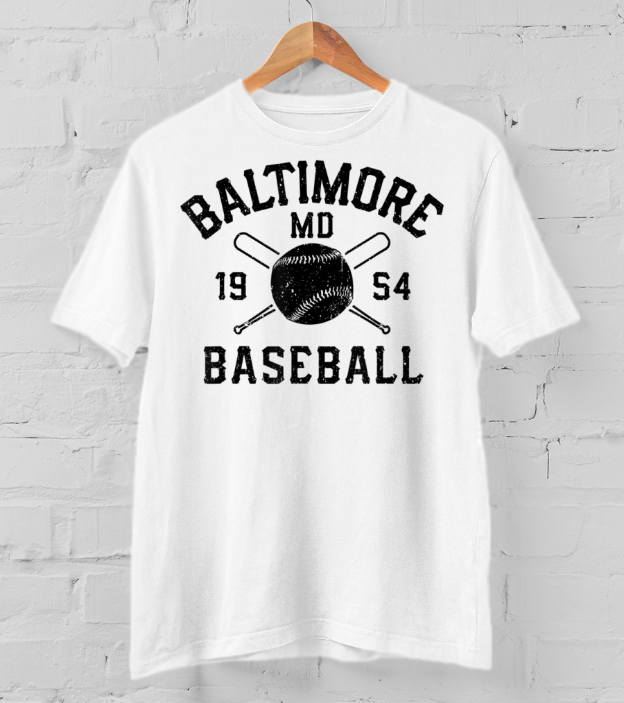 Baltimore MD Baseball 1954 Vintage Oriole T-Shirt