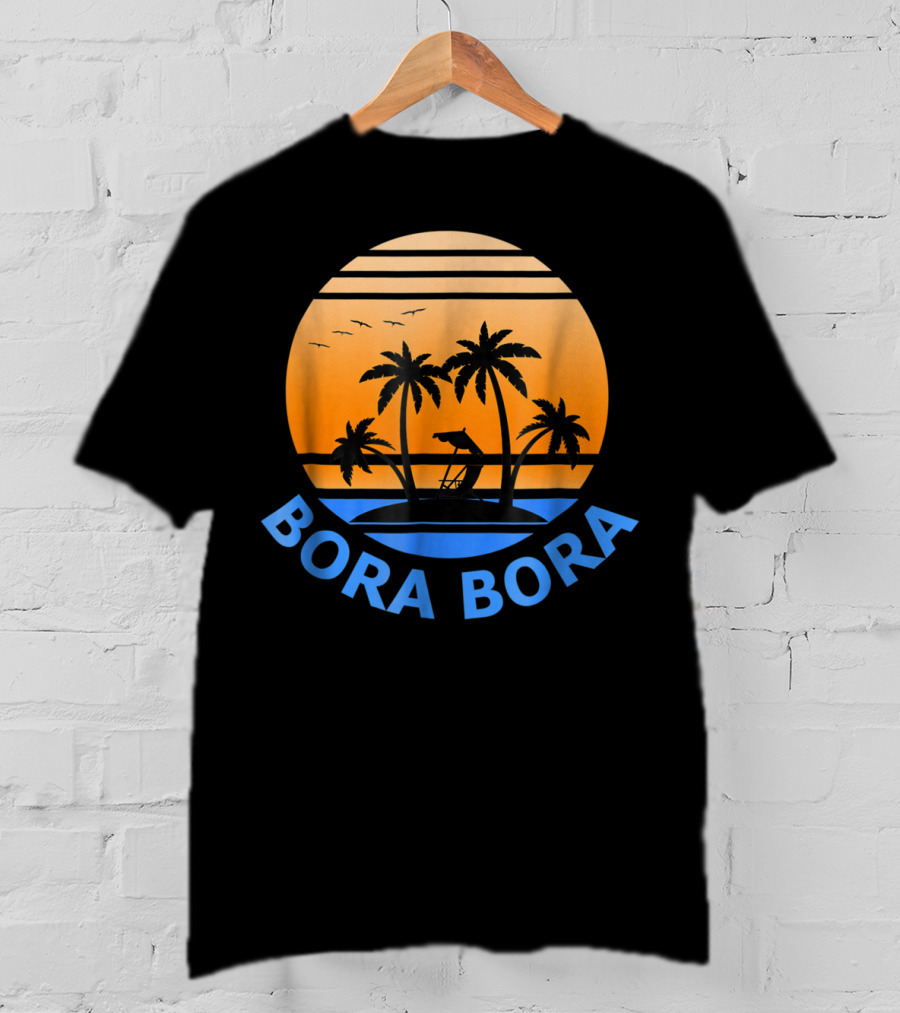 Bora Bora Paradise Island Sunset Vacation T-Shirt