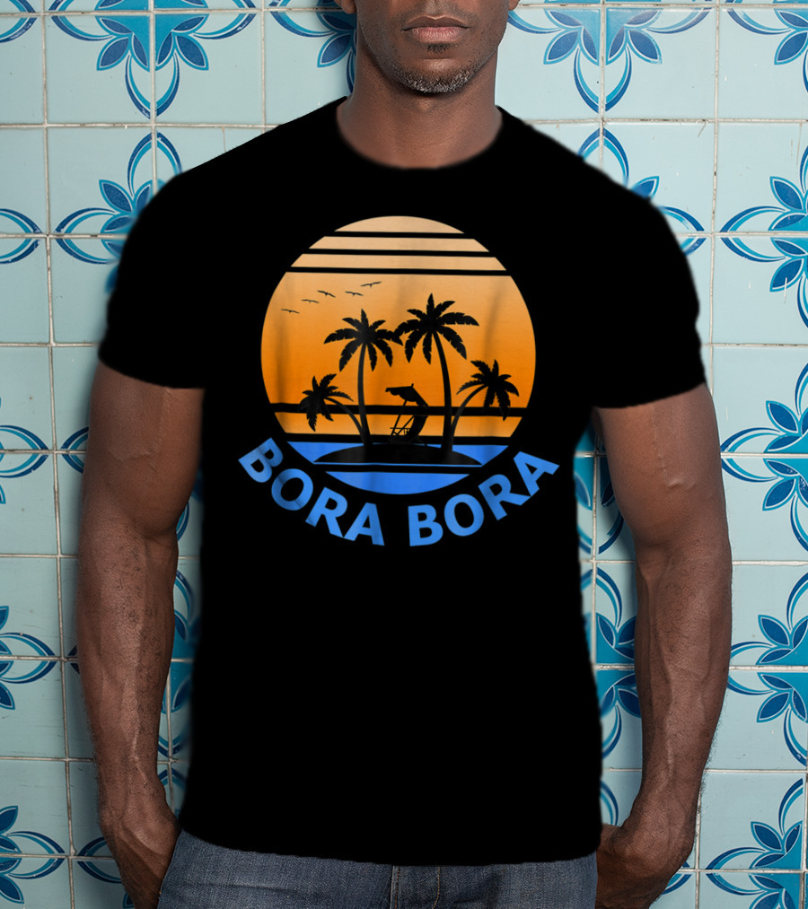 Bora Bora Paradise Island Sunset Vacation T-Shirt