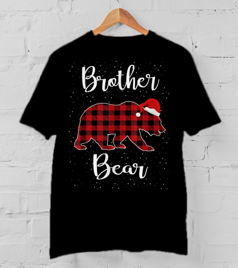 Brother Bear Christmas Plaid Family T-Shirt