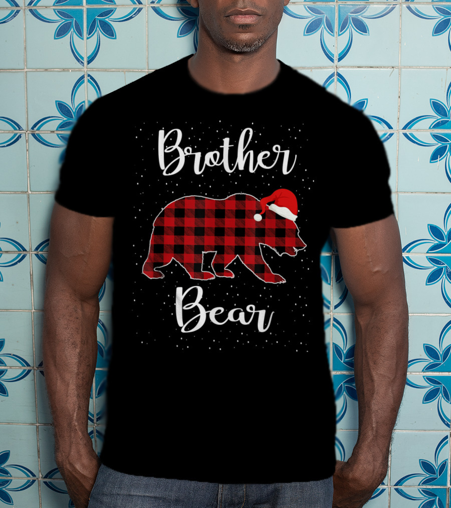 Brother Bear Christmas Plaid Family T-Shirt
