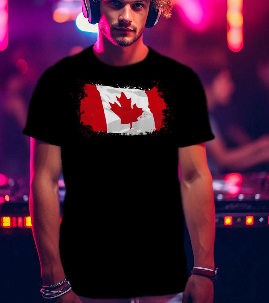 Canada Flag Iconic Maple Leaf Ensign Banner T-Shirt