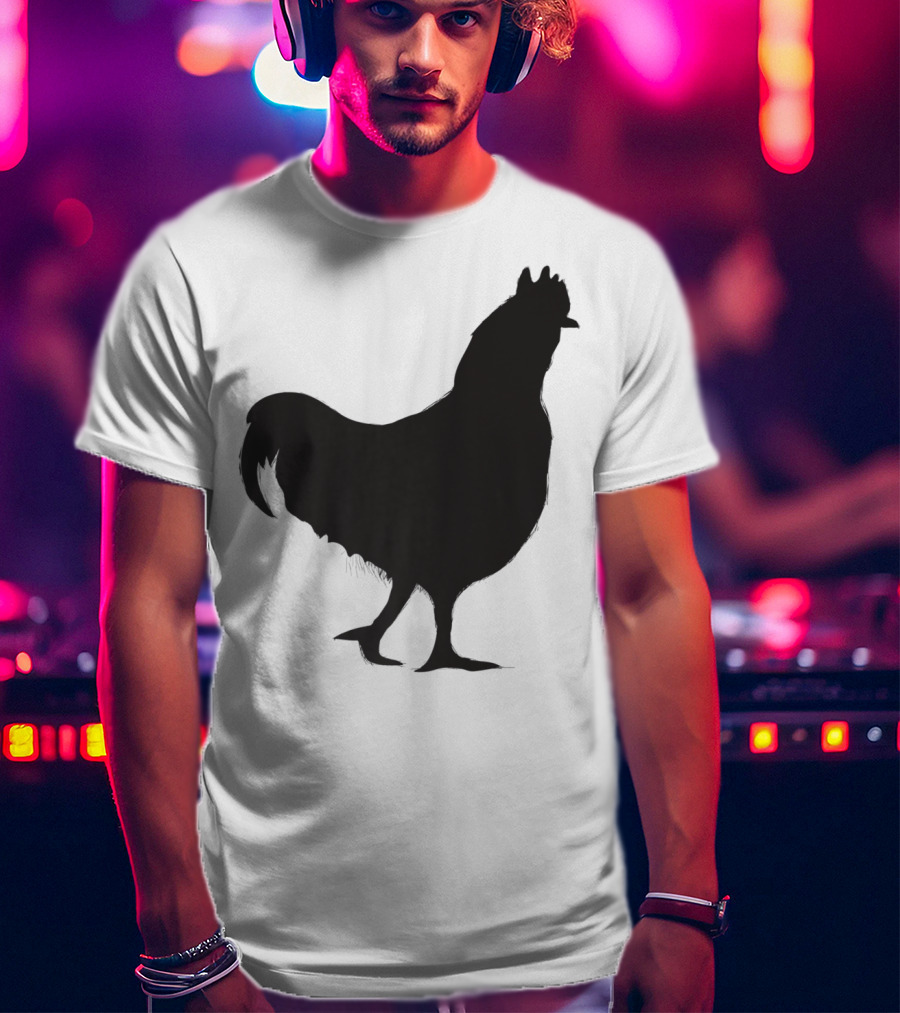 Chicken Poultry Silhouette Icon T-Shirt