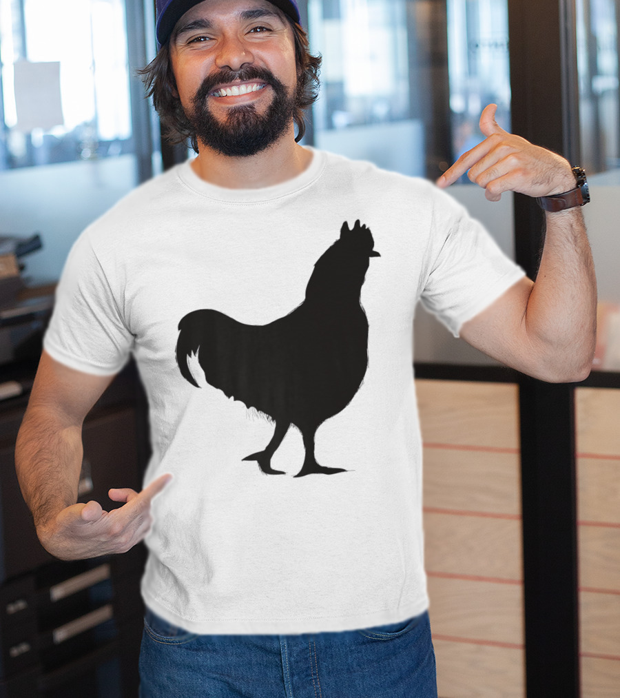 Chicken Poultry Silhouette Icon T-Shirt