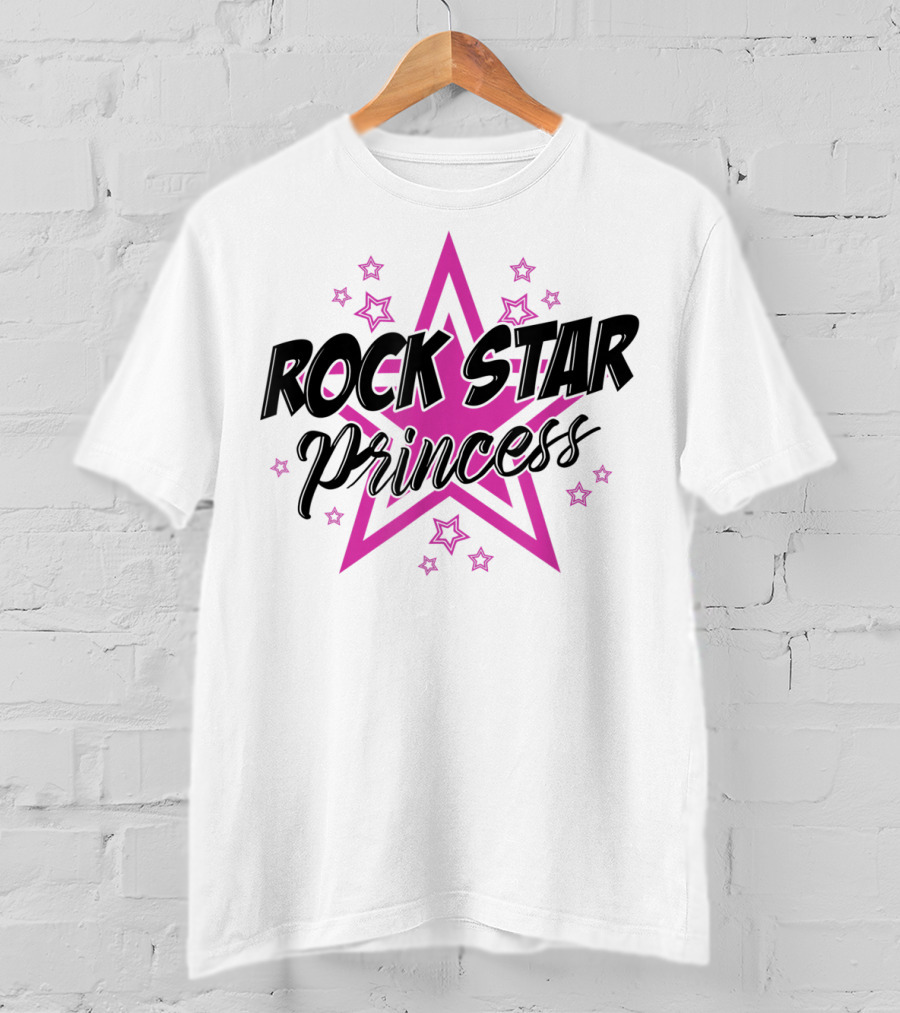 Rockstar Princess Pink Star Sassy Cool T-Shirt