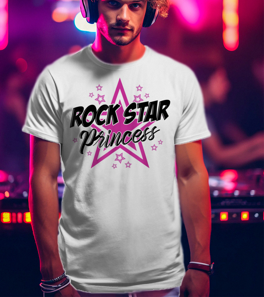 Rockstar Princess Pink Star Sassy Cool T-Shirt