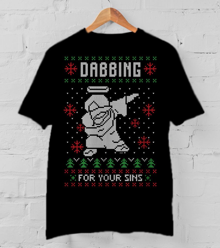 Dabbing Jesus Ugly Christmas Style For Your Sins T-Shirt