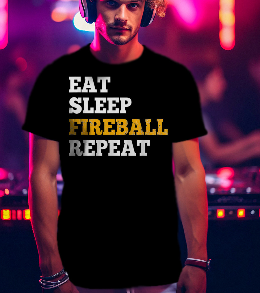 Eat Sleep Fireball Repeat RPG Gamers Gamers T-Shirt