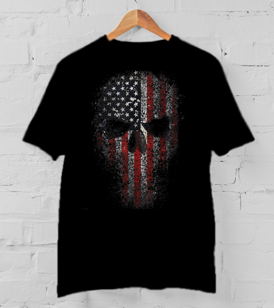 Epic USA Military American Skull Flag Patriot T-Shirt
