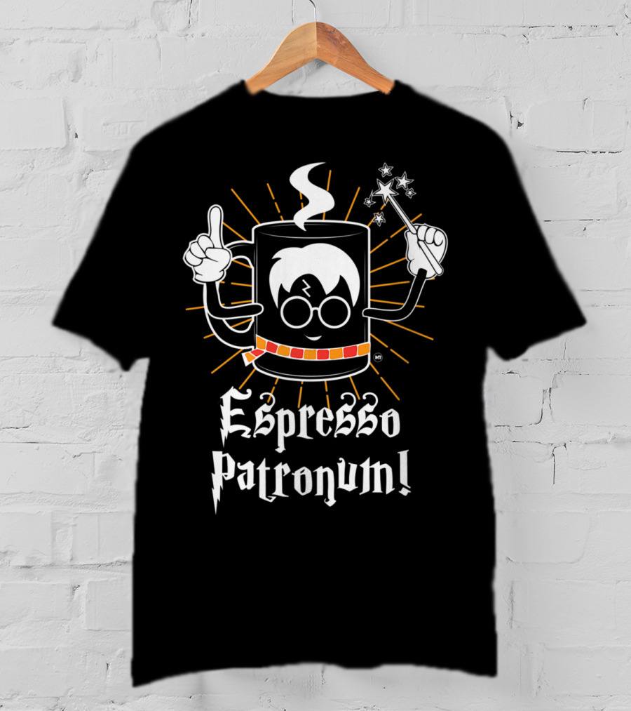 Espresso Patronum Mug Magic Wand Stars Glasses Scar Scarves T-Shirt