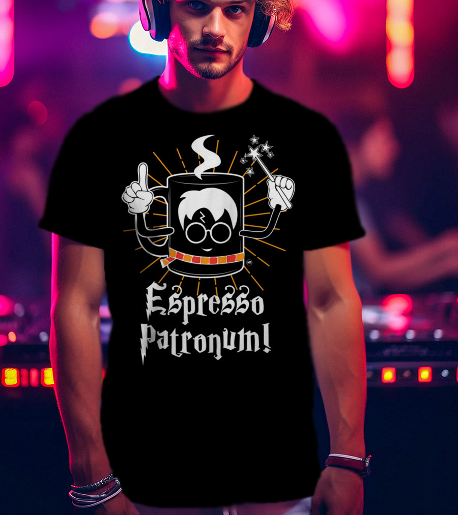 Espresso Patronum Mug Magic Wand Stars Glasses Scar Scarves T-Shirt