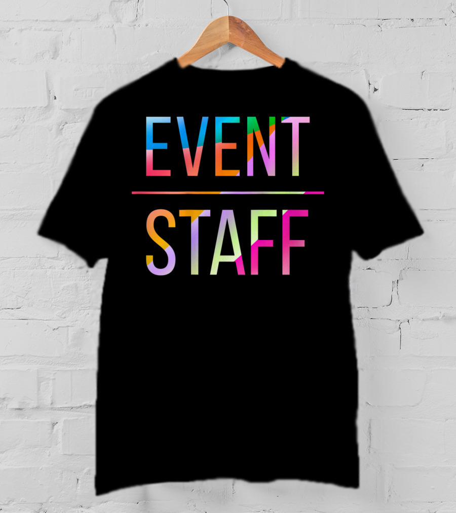 Event Staff Back Colorful Party Crew Uniform T-Shirt