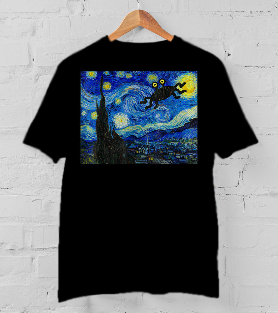 Fsm Flying Spaghetti Monster Pastafarian Starry Night T-Shirt
