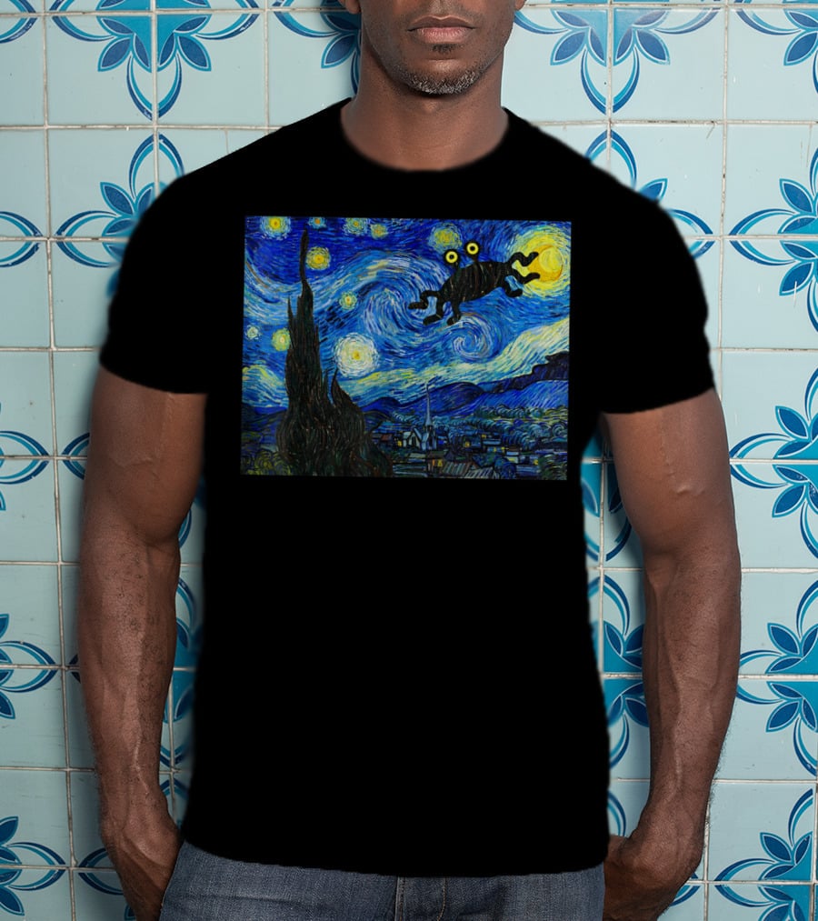 Fsm Flying Spaghetti Monster Pastafarian Starry Night T-Shirt