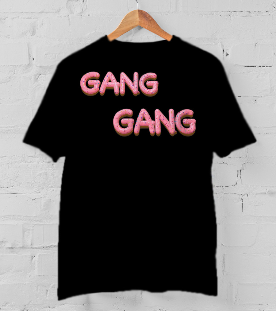 Gang Gang Pink Donut Font With Sprinkles T-Shirt