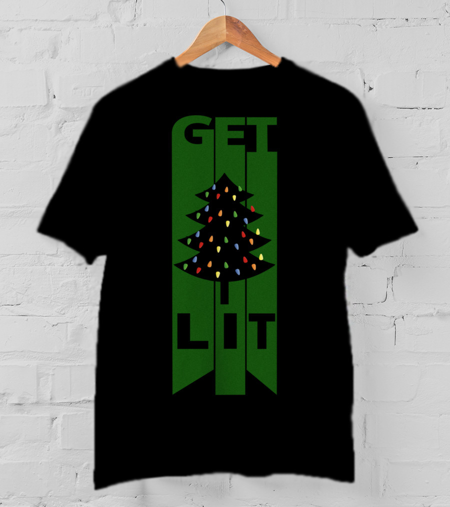 Get Lit Christmas Tree Lights T-Shirt