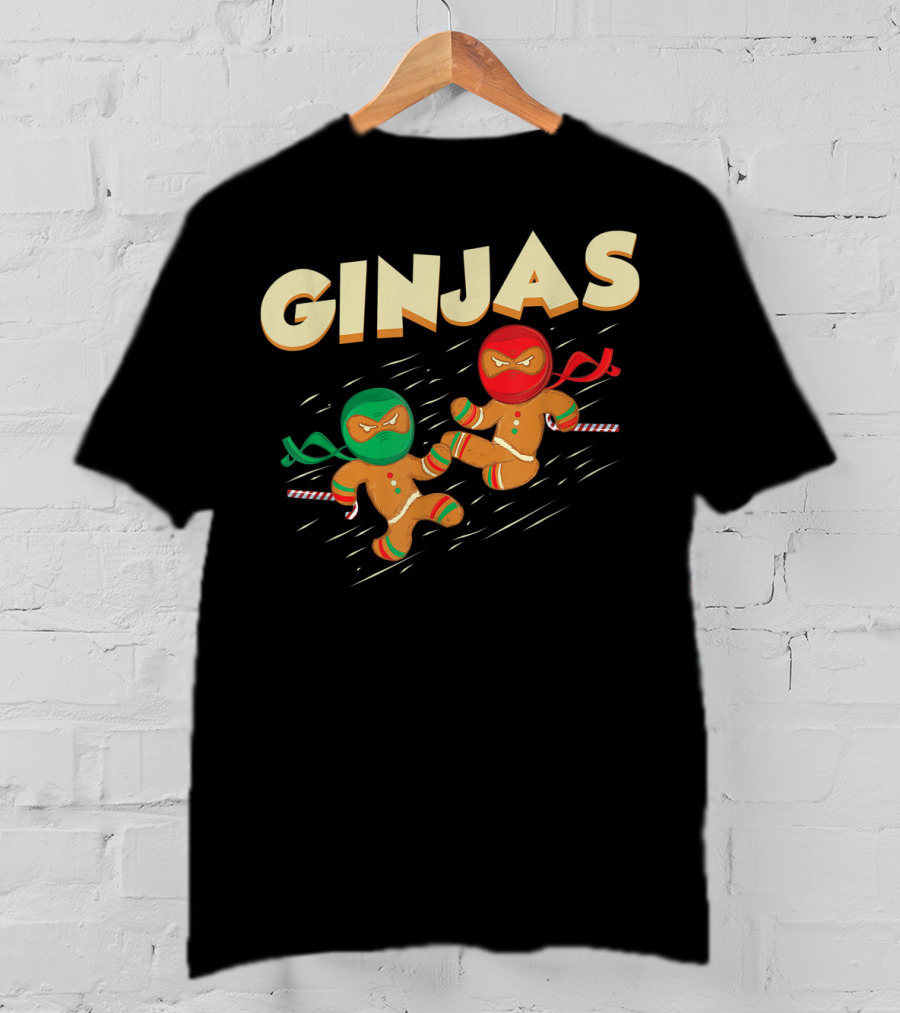 Ginjas Ninja Gingerbread Warriors T-Shirt