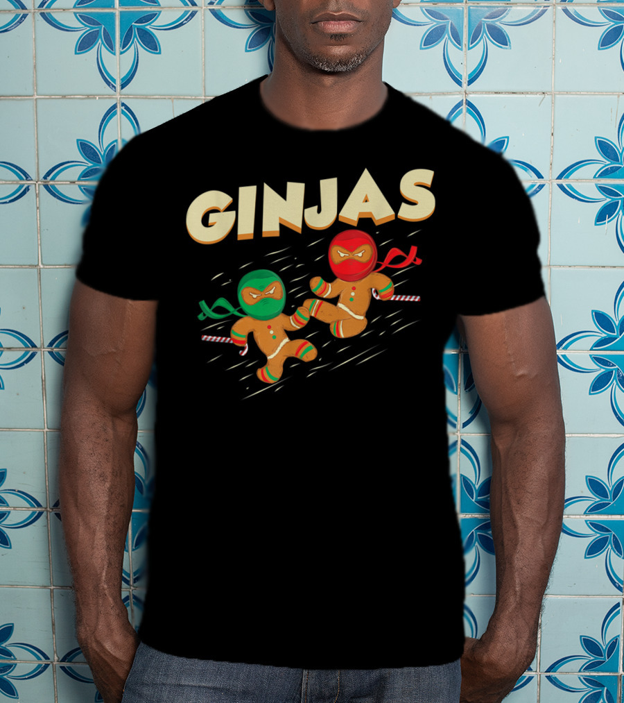 Ginjas Ninja Gingerbread Warriors T-Shirt