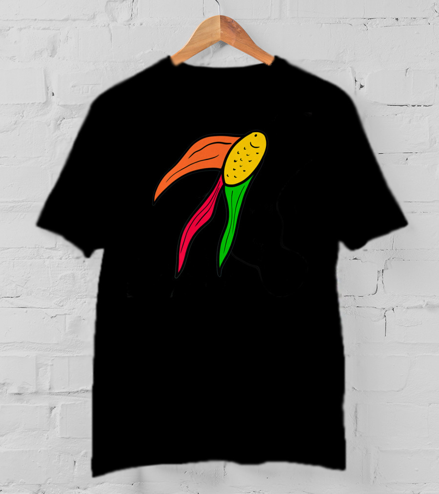Goldfish Corn Fusion In Vibrant Colors T-Shirt