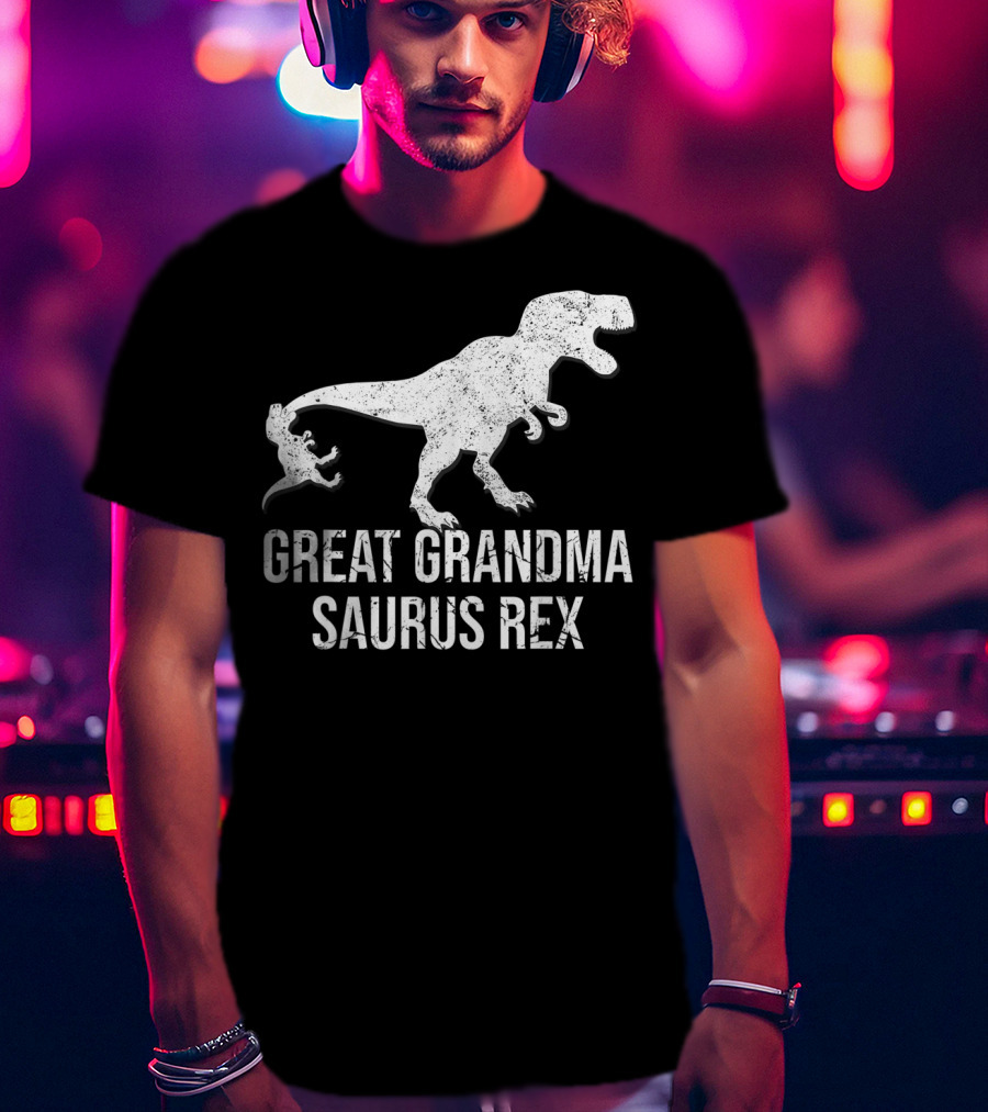 Great Grandma Saurus Rex Funny Grandma T-Rex Dinosaur T-Shirt