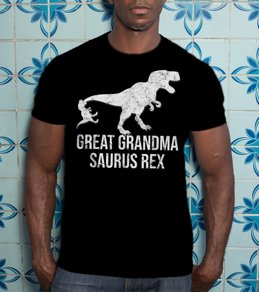 Great Grandma Saurus Rex Funny Grandma T-Rex Dinosaur T-Shirt