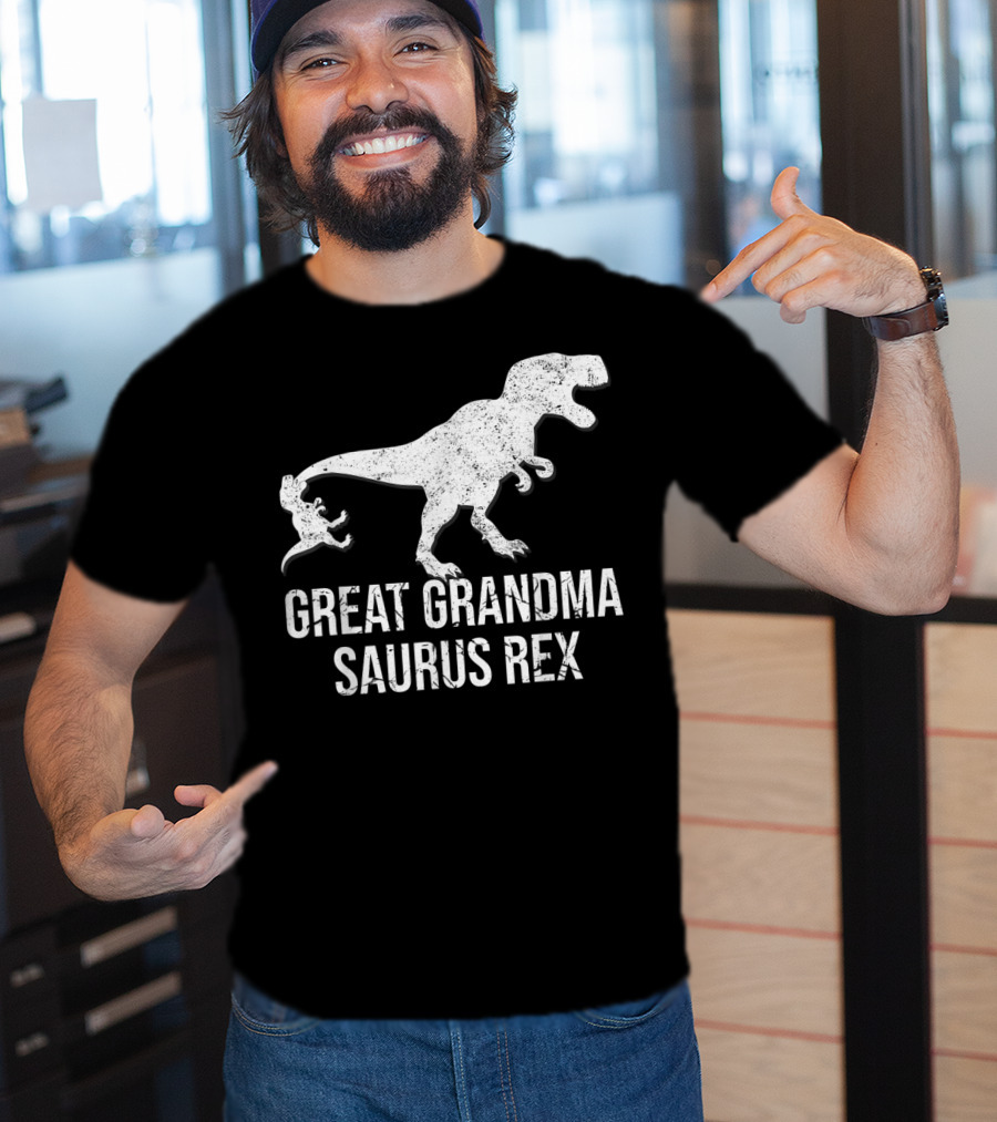 Great Grandma Saurus Rex Funny Grandma T-Rex Dinosaur T-Shirt
