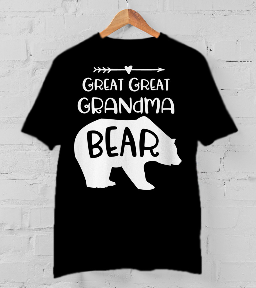 Great Great Grandma Bear Arrow Heart T-Shirt
