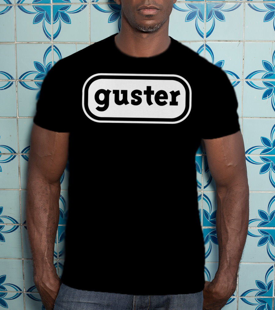 Guster Classic Oval Logo White Background T-Shirt