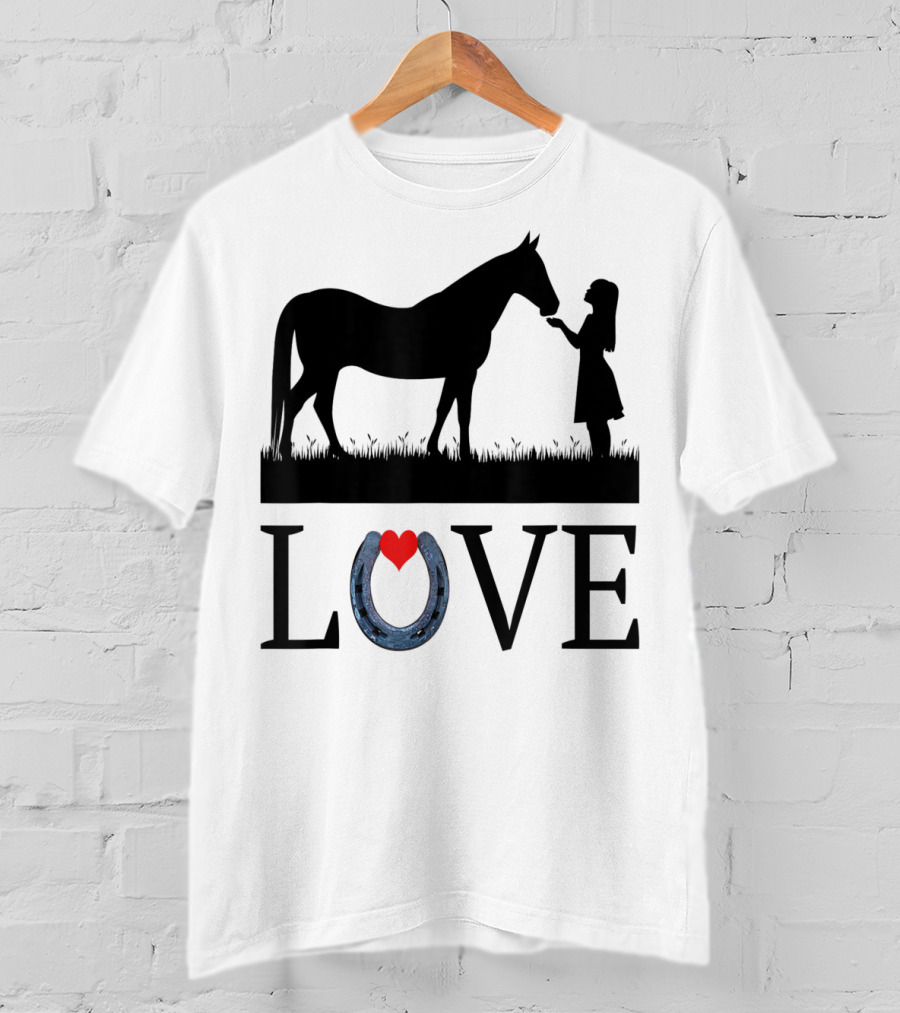 Horse Love Equestrian Girls Western Country Rodeo English T-Shirt
