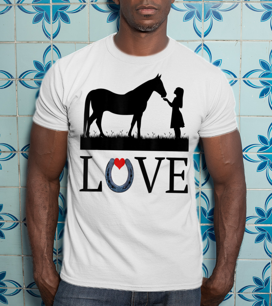 Horse Love Equestrian Girls Western Country Rodeo English T-Shirt