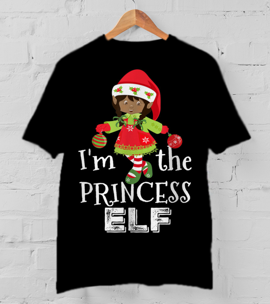 I'm The Princess Elf African American Holiday Festive Cheer T-Shirt