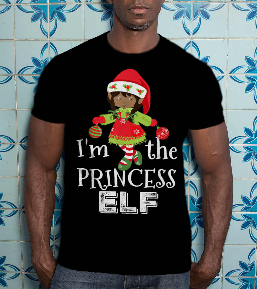 I'm The Princess Elf African American Holiday Festive Cheer T-Shirt
