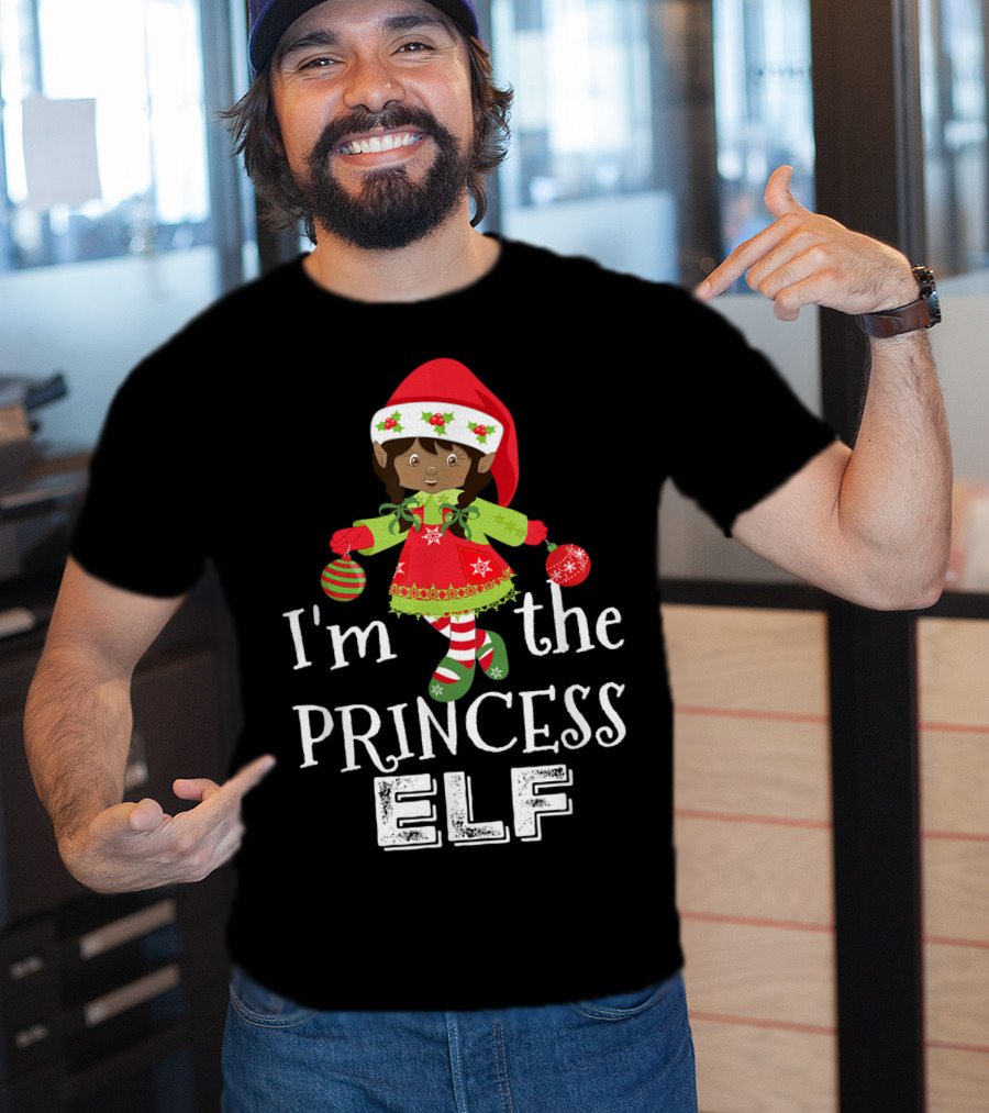 I'm The Princess Elf African American Holiday Festive Cheer T-Shirt