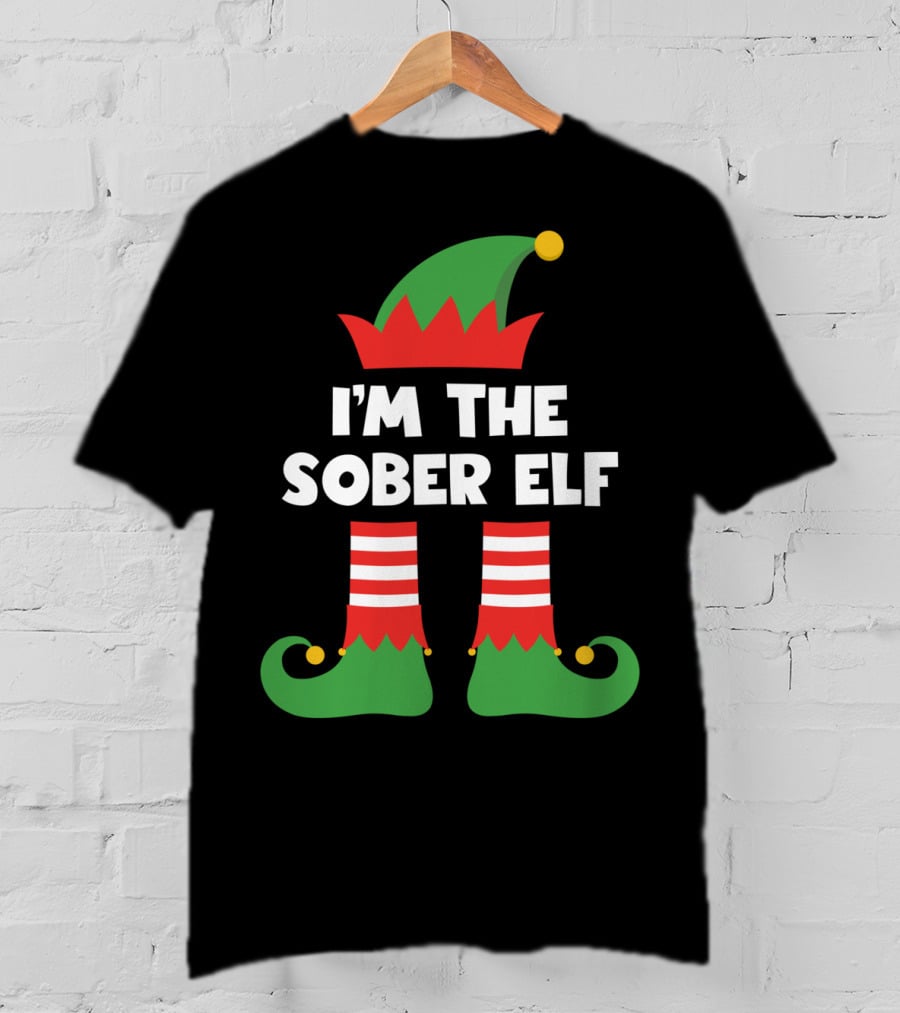 I'm The Sober Elf Xmas Festive Humor T-Shirt