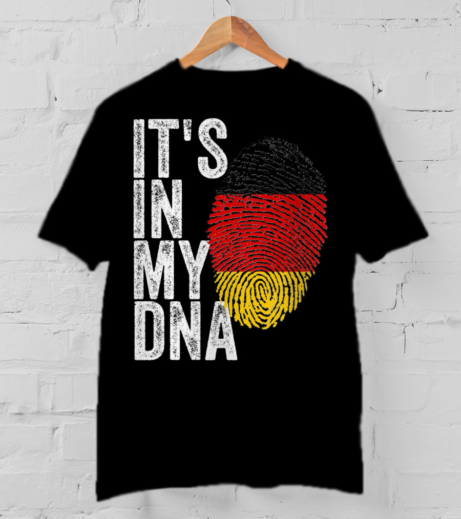It's In My DNA Fingerprint German Flag Germany Pride T-Shirt