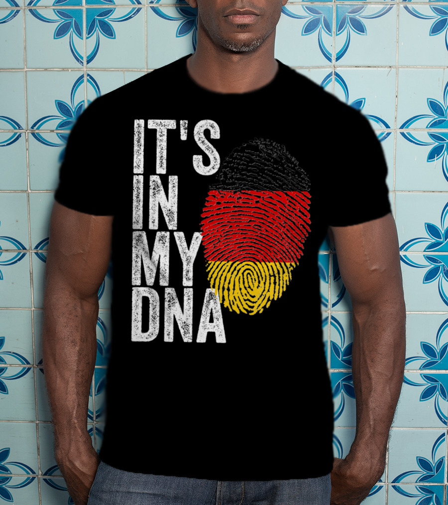 It's In My DNA Fingerprint German Flag Germany Pride T-Shirt