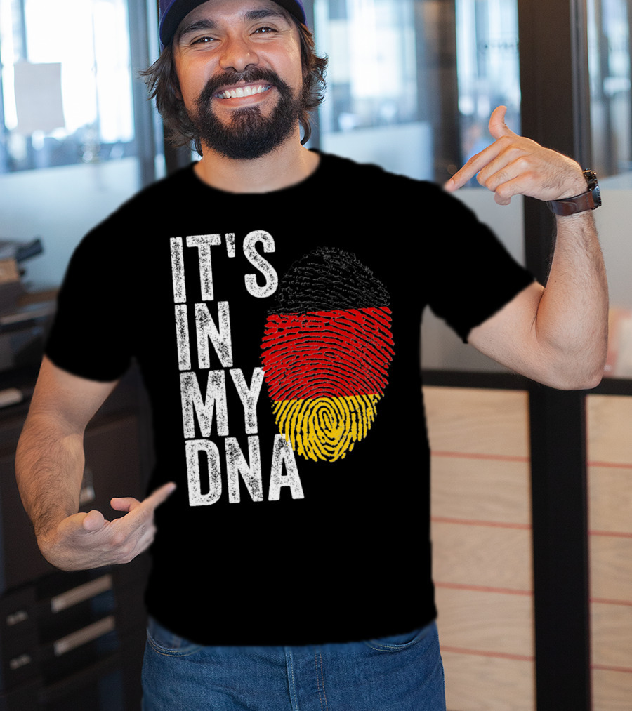 It's In My DNA Fingerprint German Flag Germany Pride T-Shirt