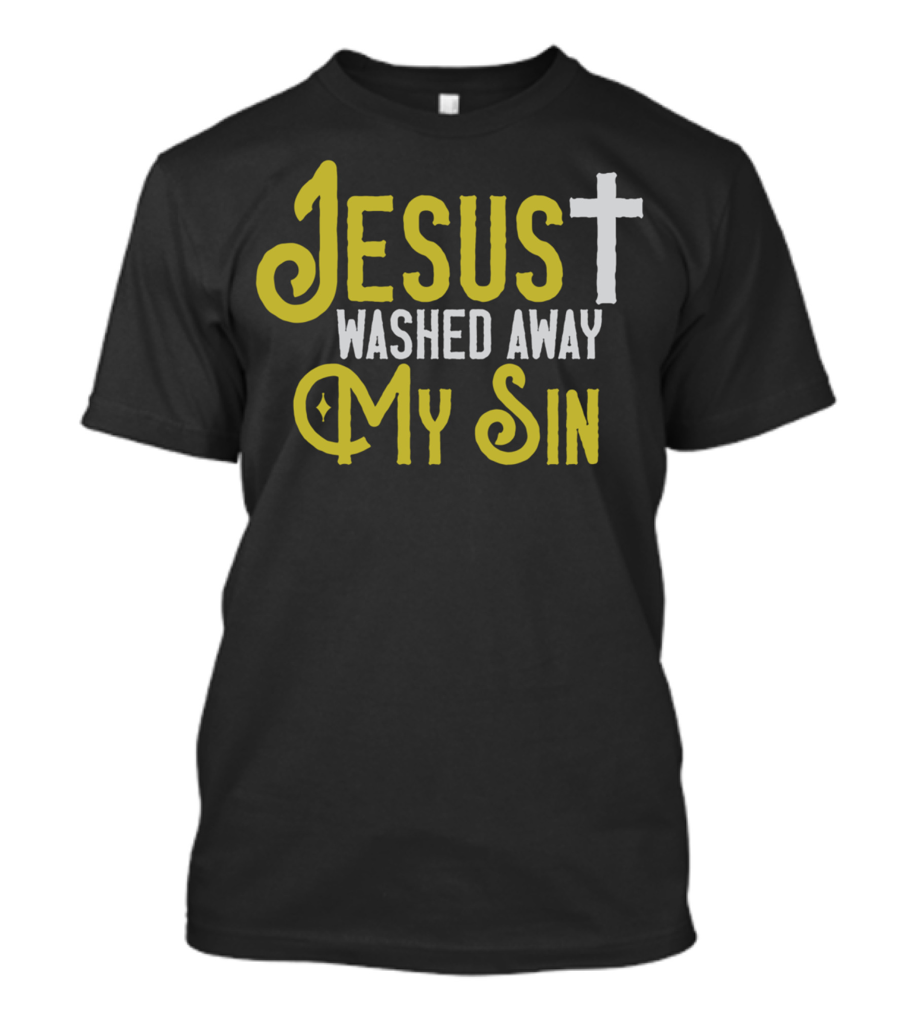 Jesus Washed Away My Sin Christian Faith Cross T-Shirt