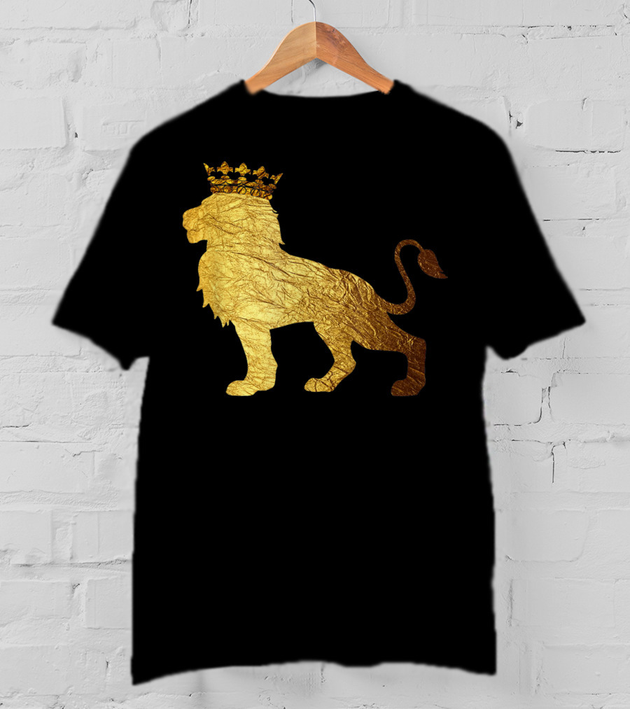 King Of The Jungle Lion With Golden Crown T-Shirt