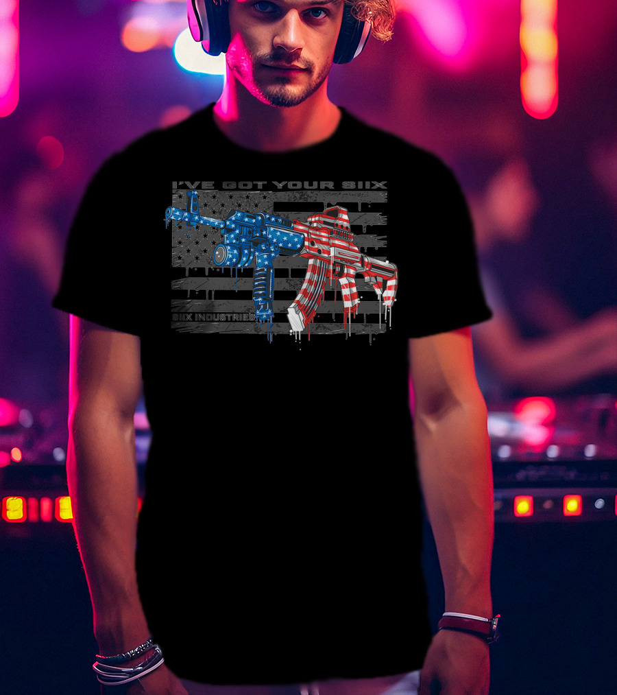 I've Got Your Six Industries American Flag Rifle T-Shirt