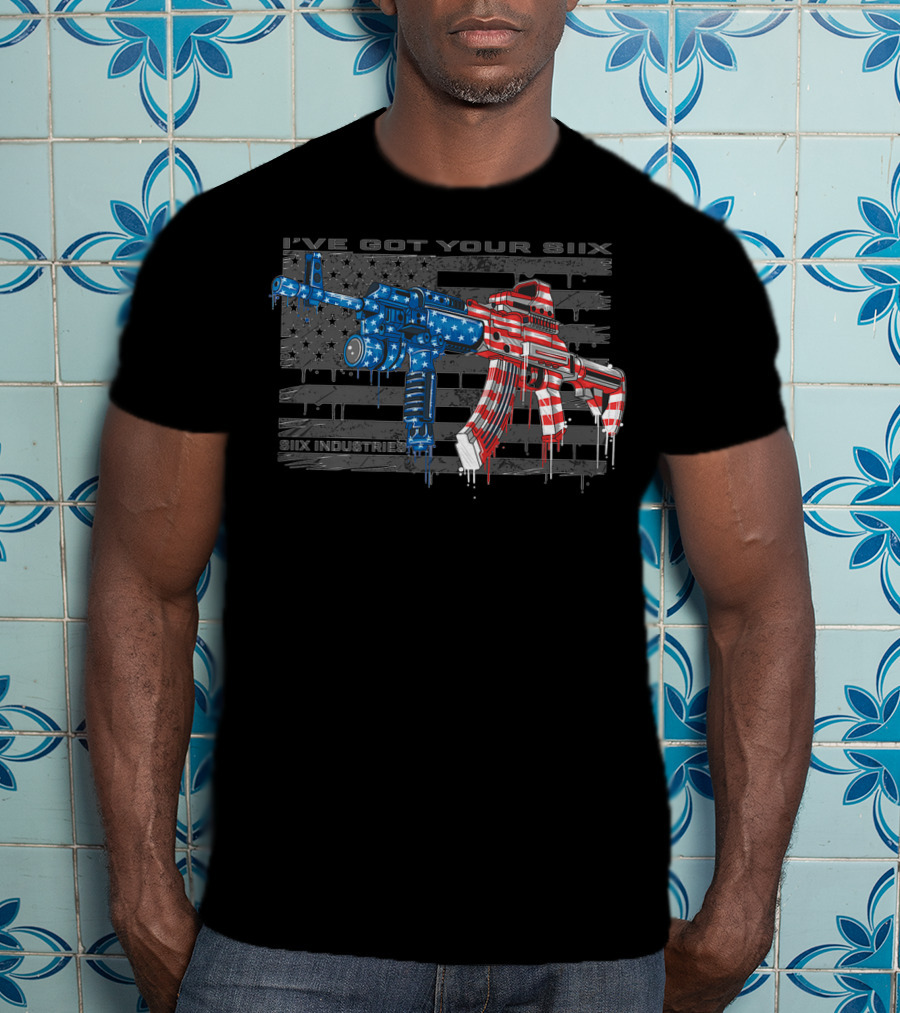 I've Got Your Six Industries American Flag Rifle T-Shirt