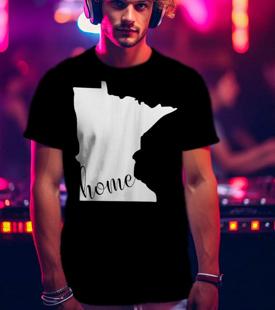 Minnesota Home State Map T-Shirt