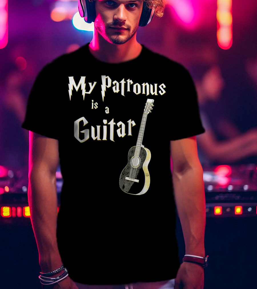 My Patronus Is A Guitar Harry Fan T-Shirt