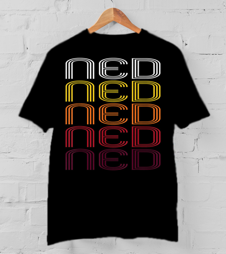Ned Multicolor Gradient Wordmark T-Shirt