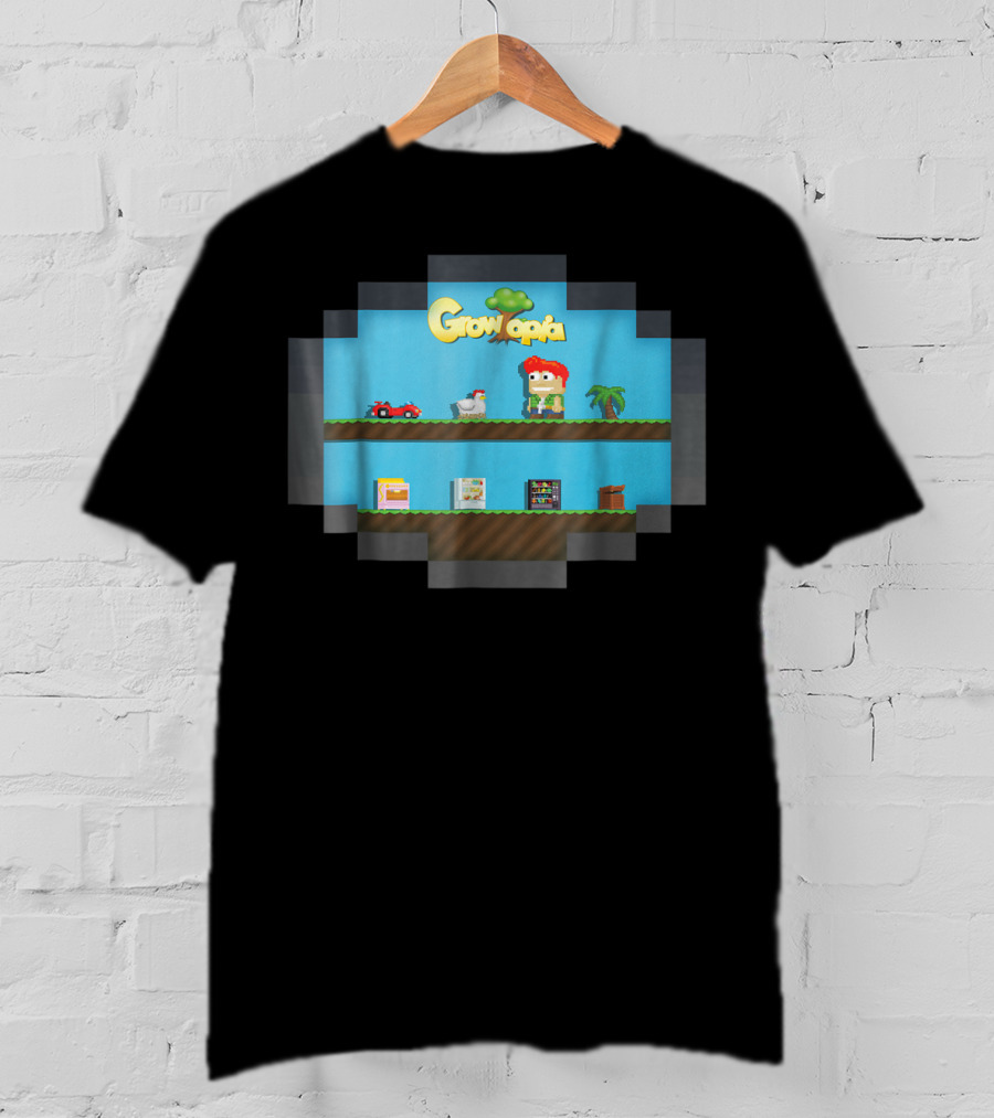 Growtopia Merchandise Into The Game Pixel Art Character And Icons T-Shirt