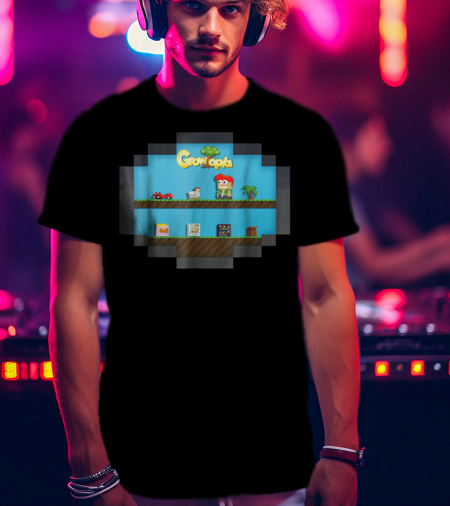 Growtopia Merchandise Into The Game Pixel Art Character And Icons T-Shirt