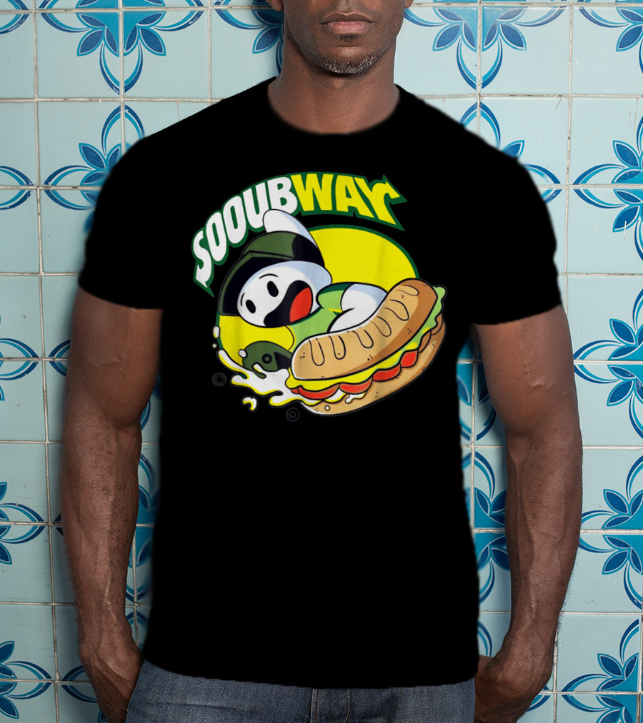 SOOUBWAY Funny Odd Ghost Sandwich Burst T-Shirt